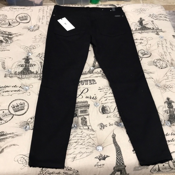 7 For All Mankind Flocked Floral Skinny Jeans - Picture 9 of 11
